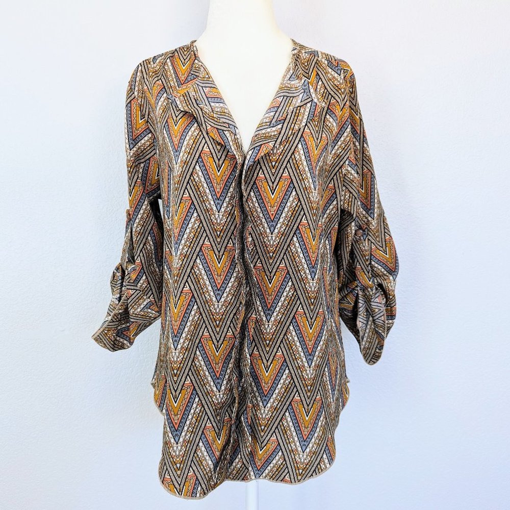 Vintage Retro Print Blouse